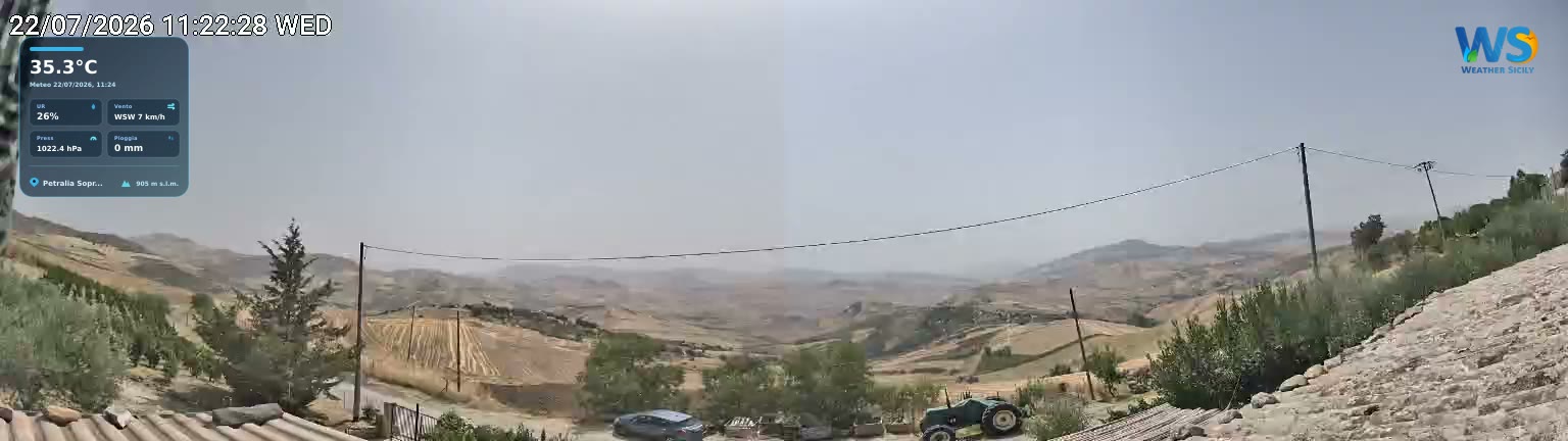 immagine della webcam nei dintorni di Cefalù: webcam Petralia Soprana