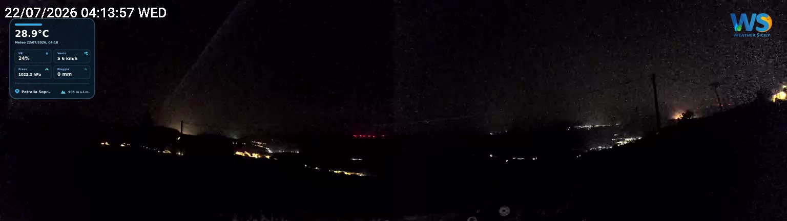 immagine della webcam nei dintorni di Cefalù: webcam Petralia Soprana