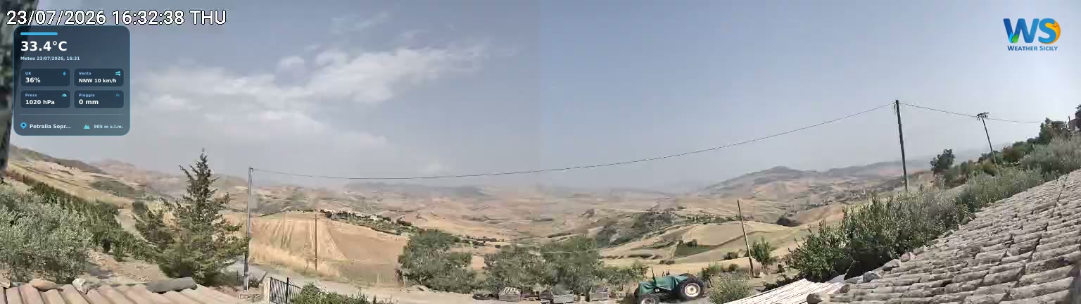immagine della webcam nei dintorni di Enna: webcam Petralia Soprana
